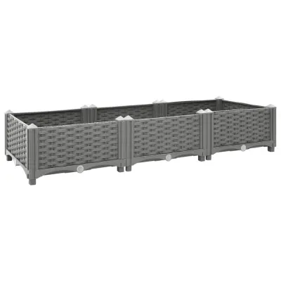 vidaXL Visoka greda 120x40x23 cm polipropilen