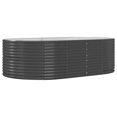 vidaXL Visoka greda antracitna 212x140x68 cm prašno premazano jeklo