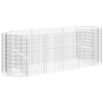 vidaXL Visoka greda gabion pocinkano železo 300x100x100 cm