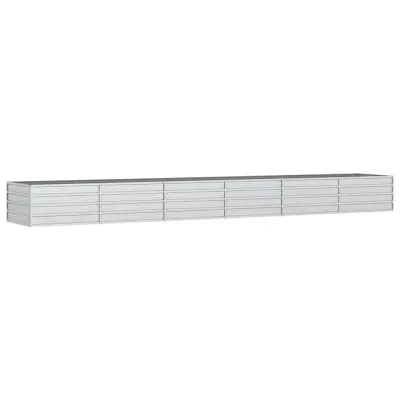 vidaXL Visoka greda 480x80x45 cm pocinkano jeklo srebrna