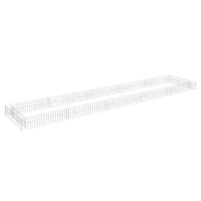 vidaXL Visoka greda gabion pocinkano jeklo 500x100x20 cm