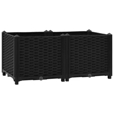 vidaXL Visoka greda 80x40x38 cm polipropilen