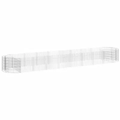 vidaXL Visoka greda gabion pocinkano železo 500x100x50 cm