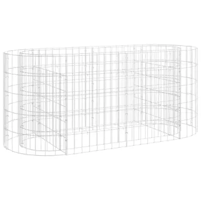vidaXL Visoka greda gabion pocinkano železo 120x50x50 cm