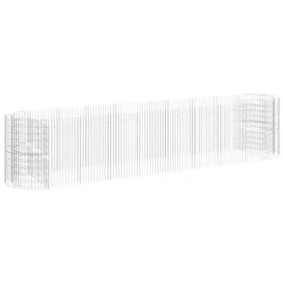 vidaXL Visoka greda gabion pocinkano železo 500x100x100 cm