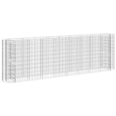 vidaXL Visoka greda gabion pocinkano železo 330x50x100 cm