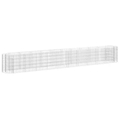 vidaXL Visoka greda gabion pocinkano železo 400x50x50 cm