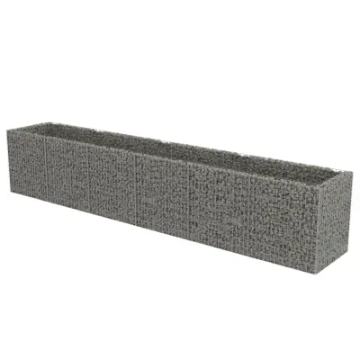 vidaXL Visoka greda gabion pocinkano jeklo 540x90x100 cm