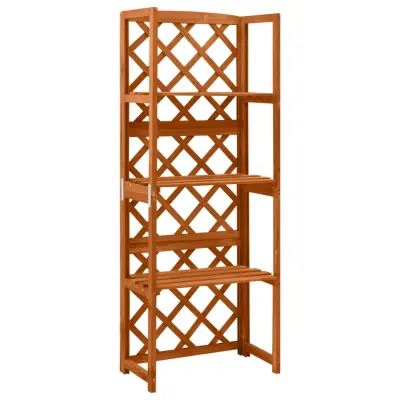 vidaXL Oporna mreža s policami 55x30x140 cm trden les jelke