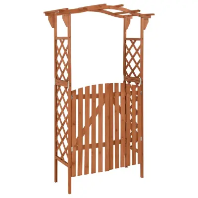 vidaXL Pergola z vrati 116x40x204 cm trden les jelke