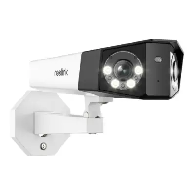 Reolink Duo 2 PoE IP kamera, dva objektiva, 4K Ultra HD, WiFi, 180° snemalni kot, IR nočno snemanje, LED reflektorji, aplikacija, IP66 vodoodpornost,