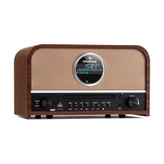 Auna auna Columbia, radio DAB, 60 W, CD predvajalnik, DAB+/ UKW sprejemnik, Rjava
