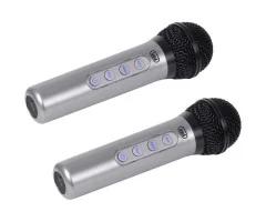 TREVI EM 415R komplet brezžičnih mikrofonov, 2x mikrofon, polnilna baterija, 2.4GHz sprejemnik, domet 15m, Type-C