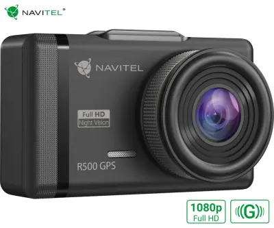 Avto kamera  NAVITEL R500 GPS, Full HD, Night Vision, G-senzor, GPS, aplikacija, darilni bon, črna