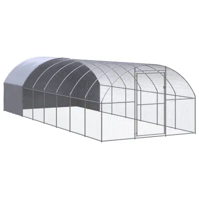 vidaXL Zunanji kokošnjak 3x8x2 m pocinkano jeklo