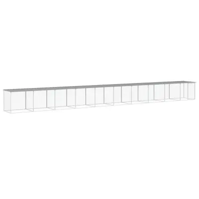 vidaXL Kokošnjak s svetlo svetlo sivo 1003x98x90 cm pocinkano jeklo