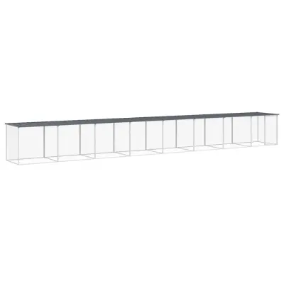 vidaXL Kokošnjak s streho antracit 803x98x90 cm pocinkano jeklo