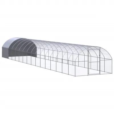 vidaXL Zunanji kokošnjak 3x16x2 m pocinkano jeklo