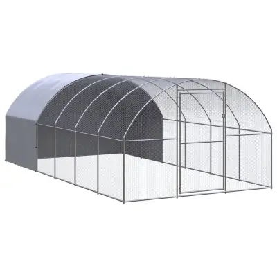 vidaXL Zunanji kokošnjak 3x6x2 m pocinkano jeklo