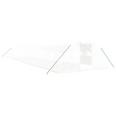 vidaXL Rastlinjak z jeklenim okvirjem bel 80 m² 20x4x2 m
