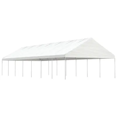 vidaXL Paviljon s streho bel 15,61x5,88x3,75 m polietilen