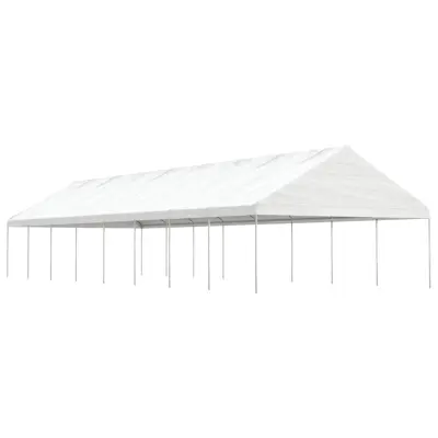 vidaXL Paviljon s streho bel 17,84x5,88x3,75 m polietilen