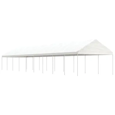 vidaXL Paviljon s streho bel 20,07x4,08x3,22 m polietilen