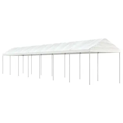 vidaXL Paviljon s streho bel 15,61x2,28x2,69 m polietilen