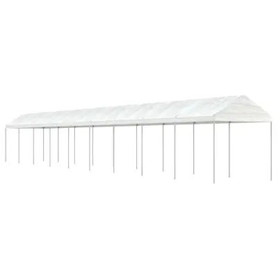 vidaXL Paviljon s streho bel 20,07x2,28x2,69 m polietilen