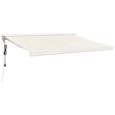 vidaXL Zložljiva tenda krem 3,5x2,5 m blago in aluminij