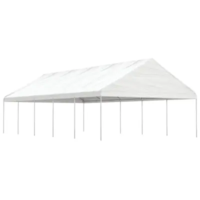 vidaXL Paviljon s streho bel 11,15x5,88x3,75 m polietilen