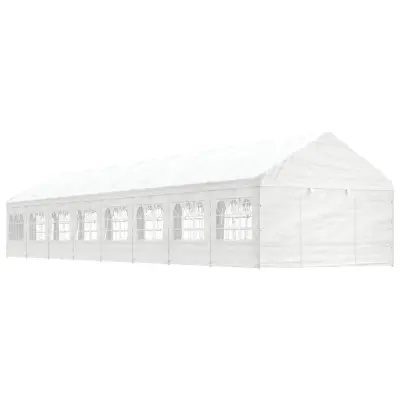 vidaXL Paviljon s streho bel 17,84x4,08x3,22 m polietilen