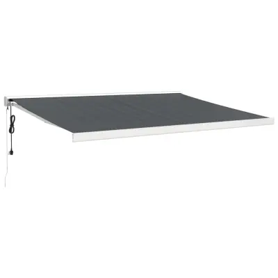 vidaXL Zložljiva tenda antracitna 4x3 m blago in aluminij