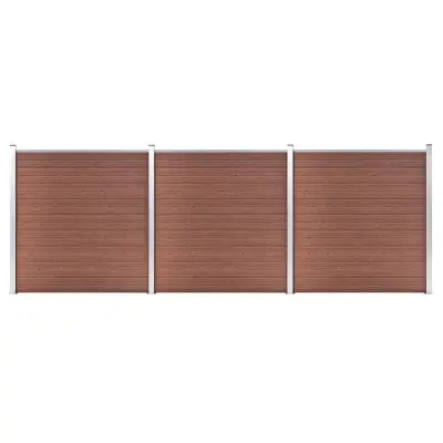 vidaXL Vrtna ograja WPC 526x186 cm rjava
