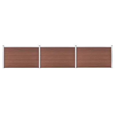 vidaXL Vrtna ograja WPC 526x106 cm rjava