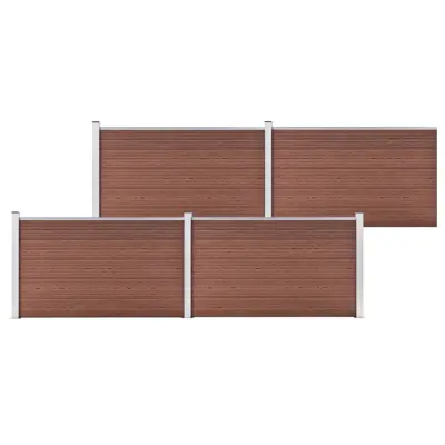 vidaXL Vrtna ograja WPC 699x106 cm rjava