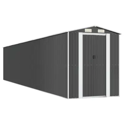 vidaXL Vrtna lopa antracitna 192x1021x223 cm pocinkano jeklo