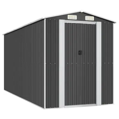 vidaXL Vrtna lopa antracitna 192x440x223 cm pocinkano jeklo