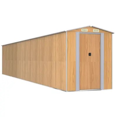vidaXL Vrtna lopa svetlo rjava 192x1021x223 cm pocinkano jeklo