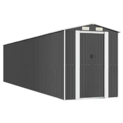 vidaXL Vrtna lopa antracitna 192x855x223 cm pocinkano jeklo