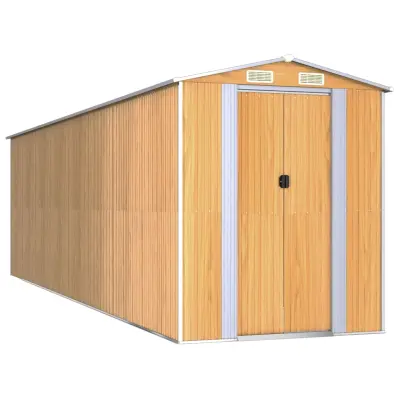 vidaXL Vrtna lopa svetlo rjava 192x689x223 cm pocinkano jeklo