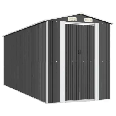 vidaXL Vrtna lopa antracitna 192x523x223 cm pocinkano jeklo