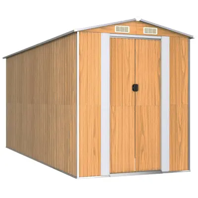vidaXL Vrtna lopa svetlo rjava 192x440x223 cm pocinkano jeklo