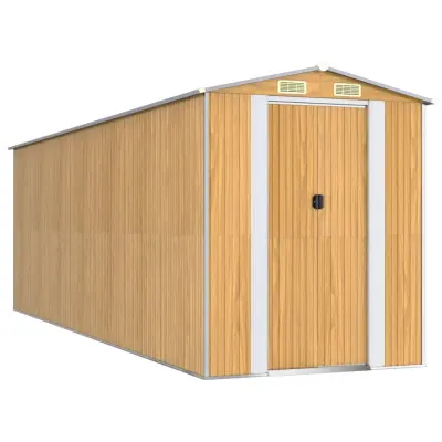 vidaXL Vrtna lopa svetlo rjava 192x606x223 cm pocinkano jeklo