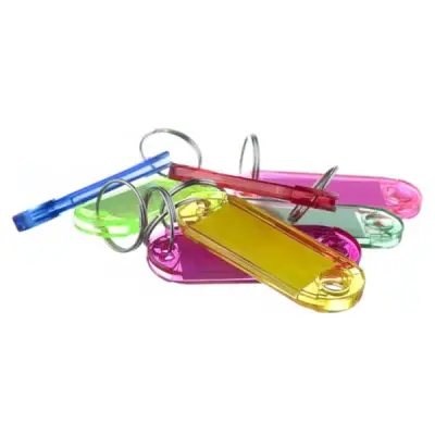 Obesek za ključe s kartončkom dvostranski 22 x 57mm več barv 50 kosov/paket
