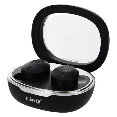 Bluetooth športne slušalke, upravljanje na dotik - 8 ur delovanja baterije, LinQ - crne