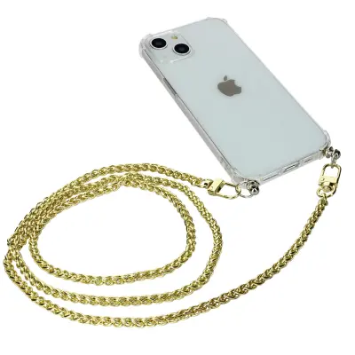 Phone Jewel 120 cm, mrežasta verižica iz palmovega drevesa - zlato rumena