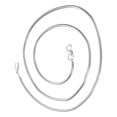 Telefonski dragulj 110 cm, mrežasta verižica iz kacje srebrne barve