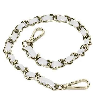 Pletena srebrna verižica Phone Jewel 40 cm – bela