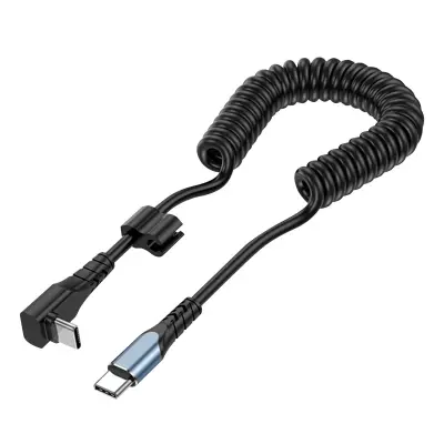 27 W navit kabel USB-C v USB-C, kotna zasnova – crn 1,5 m